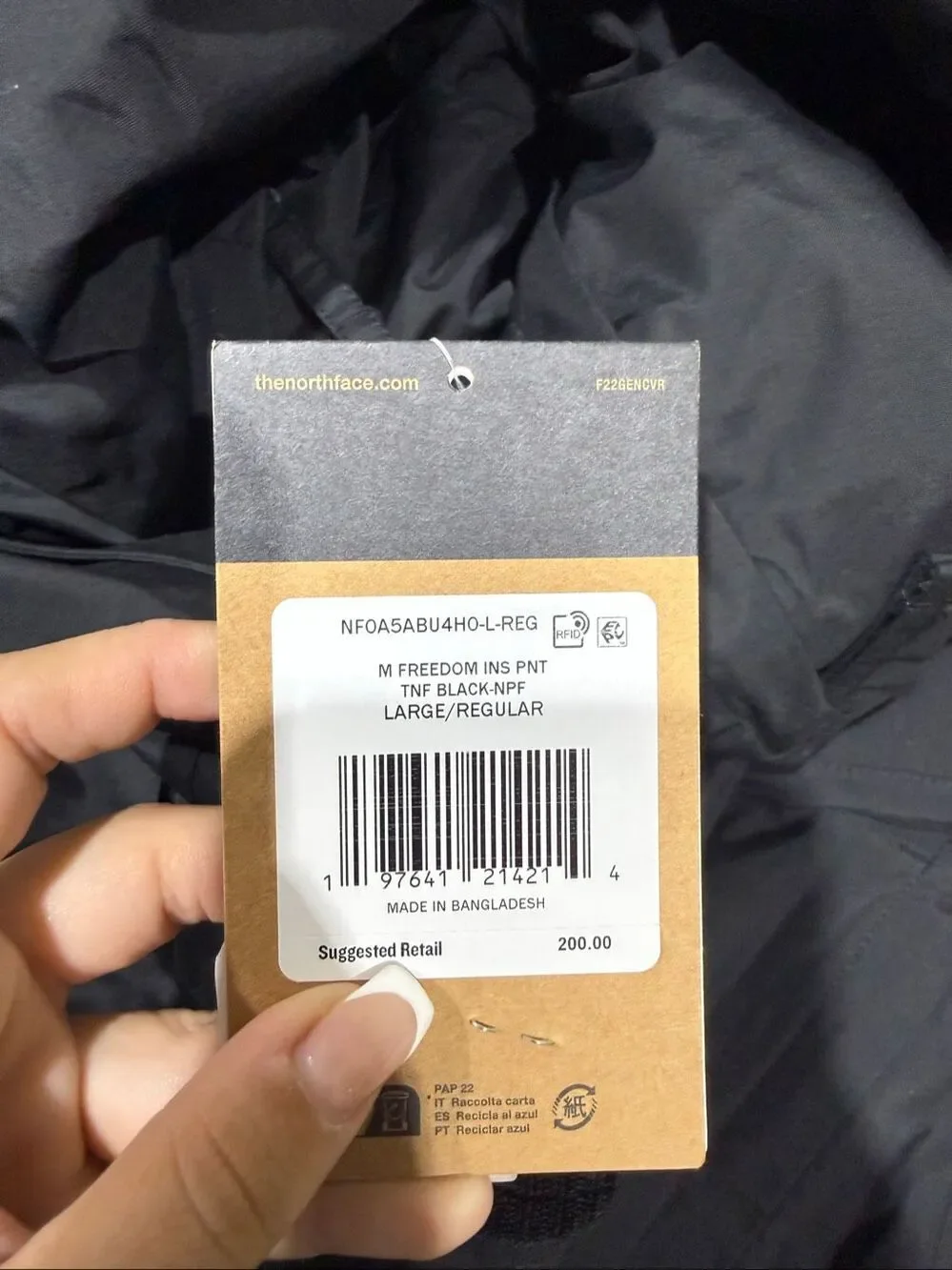 The North Face Outdoor Utility Freedom Insulated Snow Pants Black Large